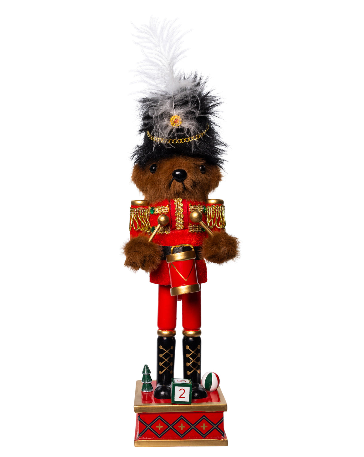 11" TEDDY BEAR NUTCRACKER