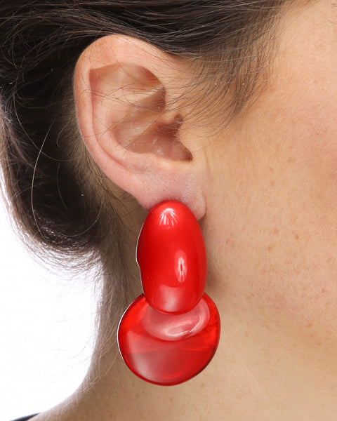 MODERN DISK SHAPED EARRINGS