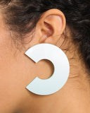 PLEXIGLASS C-SHAPED EARRINGS